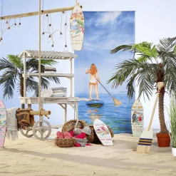 Decoración De Verano|Pancartas De Verano>DecoWoerner Pancarta De Tela Ignífuga "Stand-Up Paddle" De Tela De Bandera 100 X 200 Cm azul