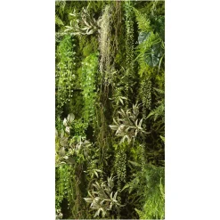 Decoración Natural|Decoración De Verano>DecoWoerner Pancarta De Tela Ignífuga "Muro De Plantas s" De Tela De Bandera 100 X 200 Cm verde