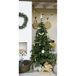 Pancartas De Navidad E Invierno|Bandera De Navidad>DecoWoerner Pancarta De Tela Ignífuga "Árbol De Navidad Nórdico" De Tela De Bandera 100 X 200 Cm verde