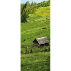 Decoración De Otoño|Decoración De Verano>DecoWoerner Pancarta De Tela Ignífuga "Pastos s De Montaña" De Tela De Bandera 75 X 180 Cm verde
