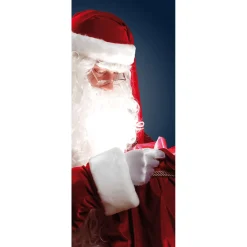 Pancartas De Navidad E Invierno|Bandera De Navidad>DecoWoerner Pancarta De Tela Ignífuga "Papá Noel Como Portador De Regalos" De Tela De Bandera 75 X 180 Cm rojo