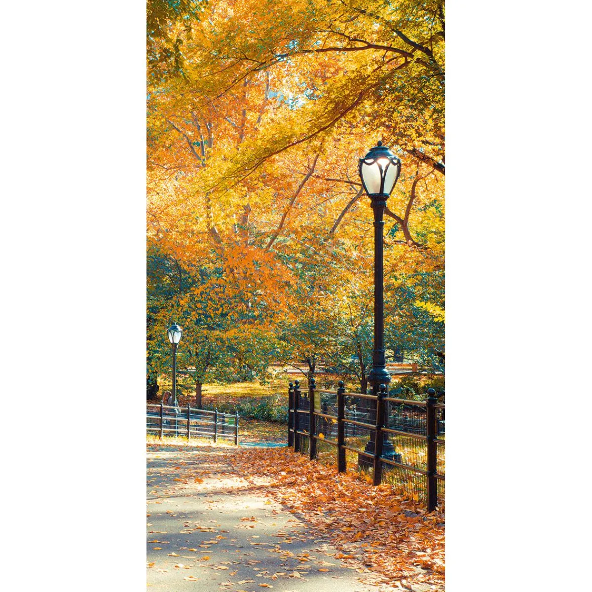 Decoración De Otoño|Pancartas De Otoño>DecoWoerner Pancarta De Tela Ignífuga "Parque De Otoño" De Tela De Bandera 100 X 200 Cm amarillo
