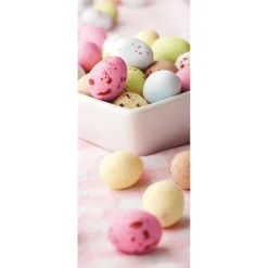 Decoración De Pascua|Pancartas De Primavera>DecoWoerner Pancarta De Tela Ignífuga "huevos De Pascua De Chocolate De Colores" De Tela De Bandera 75 X 180 Cm rosa