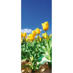Decoración De Primavera|Pancartas De Primavera>DecoWoerner Pancarta De Tela Ignífuga De La Llama Tulipán Bandera De Tela 75 X 180 Cm amarillo