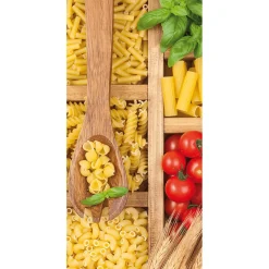 Decoración Temática|Pancartas Temáticas>DecoWoerner Pancarta De Tela Ignífuga "diversas Variedades De Pasta Italiana" De Tela De Bandera 100 X 200 Cm multicolor