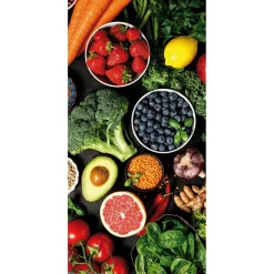 Decoración Temática|Pancartas Temáticas>DecoWoerner Pancarta De Tela Ignífuga "Frutas Y Verduras" De Tela De Bandera 100 X 200 Cm multicolor