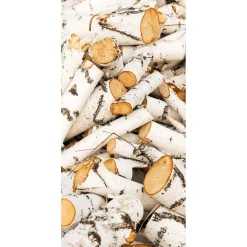 Decoración De Invierno|Decoración De Otoño>DecoWoerner Pancarta De Tela Ignífuga "troncos De Madera De Abedul " De Tela De Bandera 100 X 200 Cm blanco