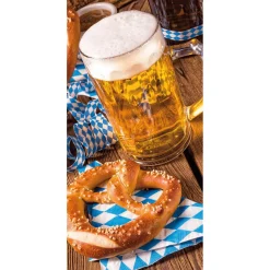Decoración Temática|Decoración De Otoño>DecoWoerner Pancarta De Tela Ignífuga "Oktoberfest Con Cerveza Y Pretzel" De Tela De Bandera 100 X 200 Cm marrón