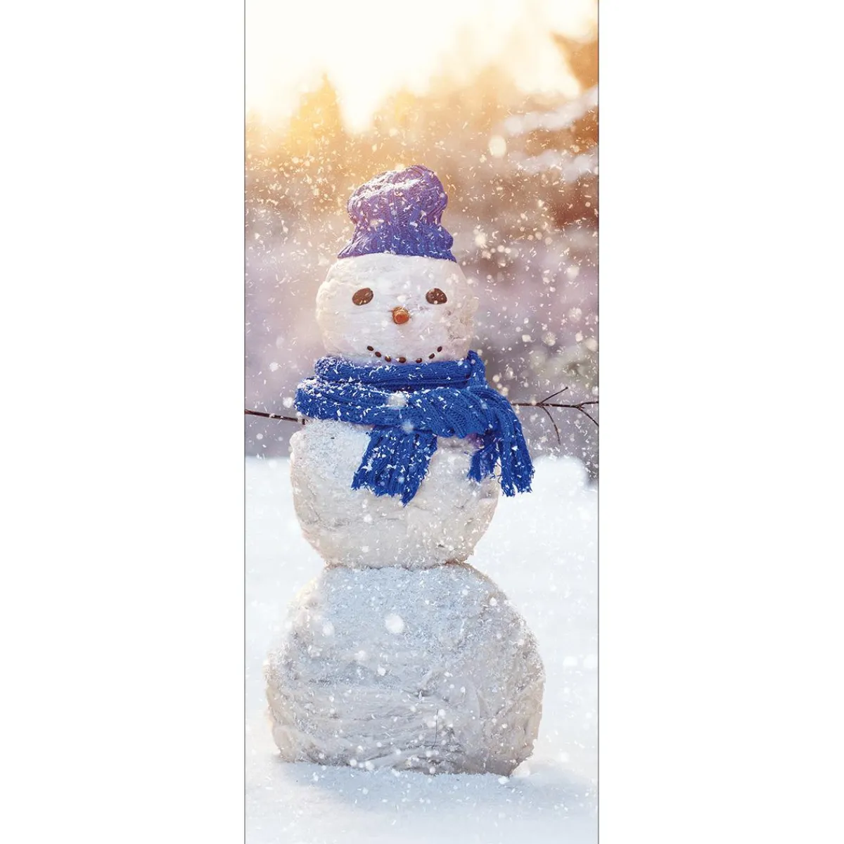 Decoración De Invierno|Pancartas De Navidad E Invierno>DecoWoerner Pancarta De Tela Muñeco De Nieve 75 X 180 Cm blanco