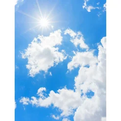 Bandera Xxl>DecoWoerner Pancartas De Tela XL Sunny Sky 150 X 200 Cm azul