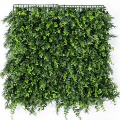 Decoración De Verano|Decoración De Primavera>DecoWoerner Panel Artificial De Eucalipto Y Helecho Premium, 50 X 50 Cm verde