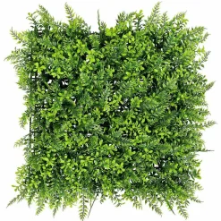 Decoración De Verano|Paredes De Plantas>DecoWoerner Panel De Helecho Y Arbusto Artificial, 50 X 50 Cm verde