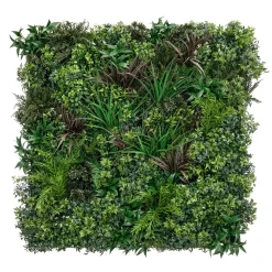 Paredes De Plantas|Plantas Artificiales Ignífugas>DecoWoerner Panel De Plantas Artificiales MIX Ignífugo 1 X 1 M B1 verde