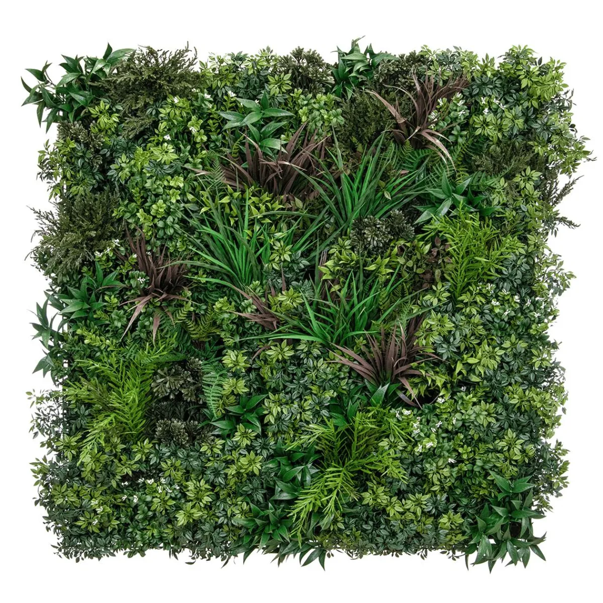 Paredes De Plantas|Plantas Artificiales Ignífugas>DecoWoerner Panel De Plantas Artificiales MIX Ignífugo 1 X 1 M B1 verde