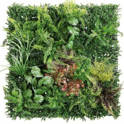Decoración De Verano|Decoración De Primavera>DecoWoerner Panel Pared Artificial Helecho Mixto, 1 X 1 M verde