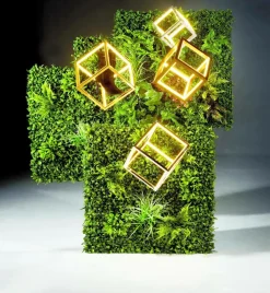 Decoración De Verano|Decoración De Primavera>DecoWoerner Panel Pared Artificial Helecho Mixto, 1 X 1 M verde