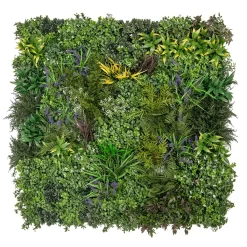 Paredes De Plantas|Plantas Artificiales Ignífugas>DecoWoerner Panel Planta Artificial Mezcla De Hierba Lavanda B1 1 X 1 M verde