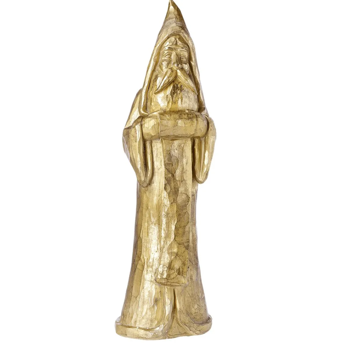 Figuras De Navidad>DecoWoerner Papá Noel De En óptica De Madera 95 Cm oro