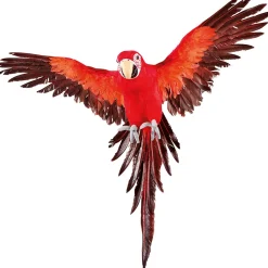 Decoración De Animales|Decoración De Verano>DecoWoerner Papagayo Decorativo Longitud 77 Cm rojo
