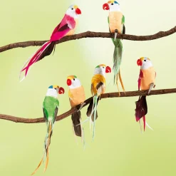Decoración De Animales|Decoración De Verano>DecoWoerner Papagayos Decorativos, 22 Cm, 6 Piezas multicolor
