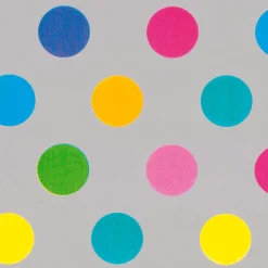 Papel De Regalo|Go Green - Envoltorio Para Regalo Ecológico>DecoWoerner Papel De Envolver Sostenible, Plateado Y Con Puntos De Colores - Bobina De Papel De Envolver De 50 M plata