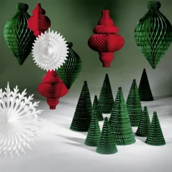 Figuras De Navidad>DecoWoerner Papel De Nido De Abeja Abeto , Altura 70 Cm, B-Producto verde