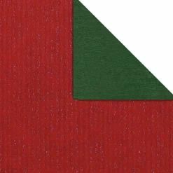 Papel De Regalo>DecoWoerner Papel De Regalo Bicolor 50 Cm, 250 M, Oscuro Rojo verde