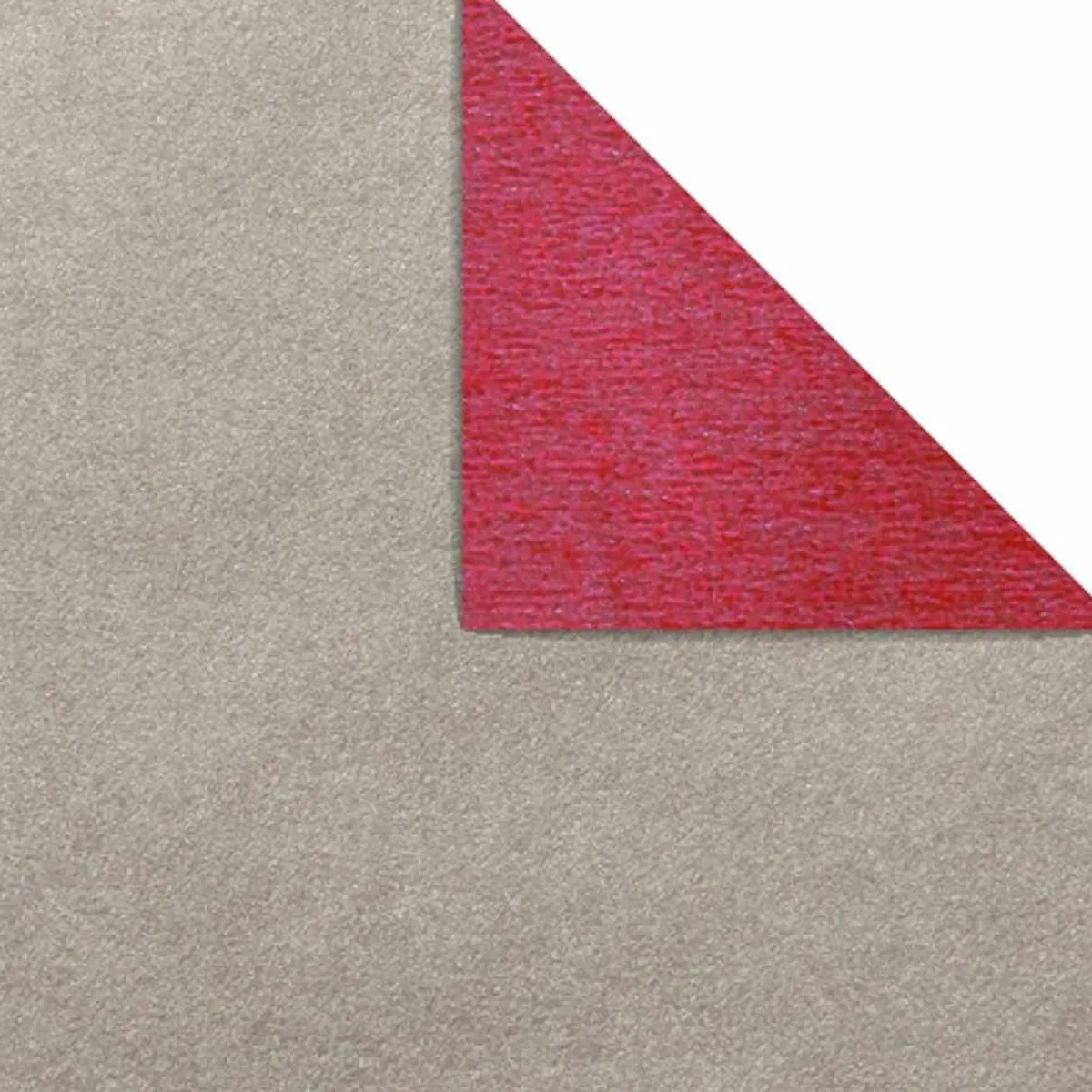 Papel De Regalo>DecoWoerner Papel De Regalo Bicolor 50 Cm, 250 M, Baya plata