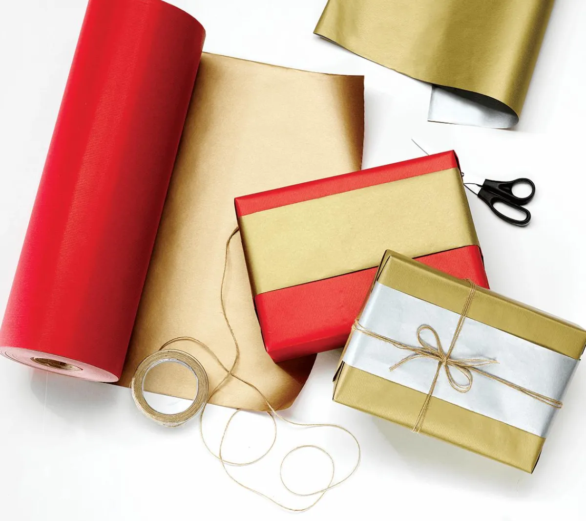 Papel De Regalo>DecoWoerner Papel De Regalo Bicolor 50 Cm, 250 M, Plata oro