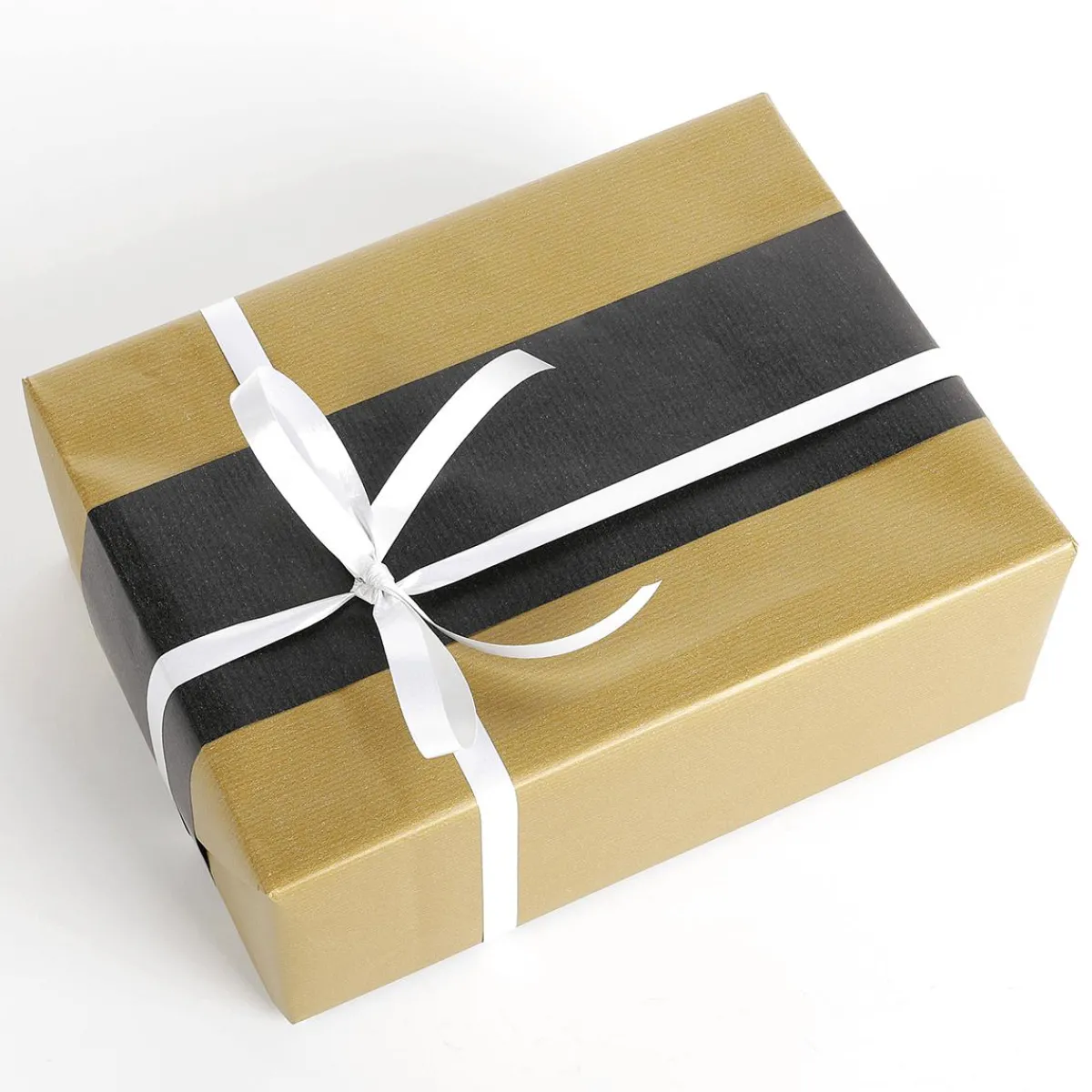 Papel De Regalo>DecoWoerner Papel De Regalo Bicolor 50 Cm, 100 M, Oro negro