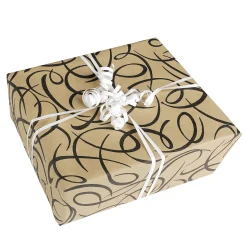 Papel De Regalo>DecoWoerner Papel De Regalo Kringel Marrón / Negro, 70cm Ancho, Rollo De 40 M