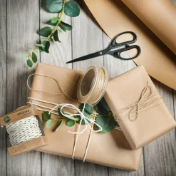 Papel De Regalo|Go Green - Envoltorio Para Regalo Ecológico>DecoWoerner Papel De Regalo Reciclado Ecológico Papel Kraft De Celulosa Natural, 50 Cm, 50 M marrón
