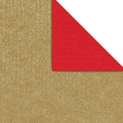 Papel De Regalo>DecoWoerner Papel De Regalo Rollo Bicolor Oro 50 Cm X 50 M rojo