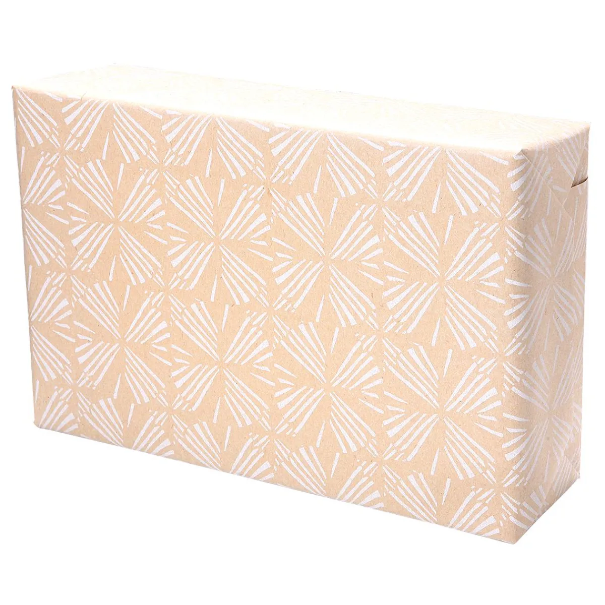 Papel De Regalo|Go Green - Envoltorio Para Regalo Ecológico>DecoWoerner Papel Kraft Reciclado Con Motivos Geométricos Blancos - Rollo De Papel De Envolver De 50 M marrón