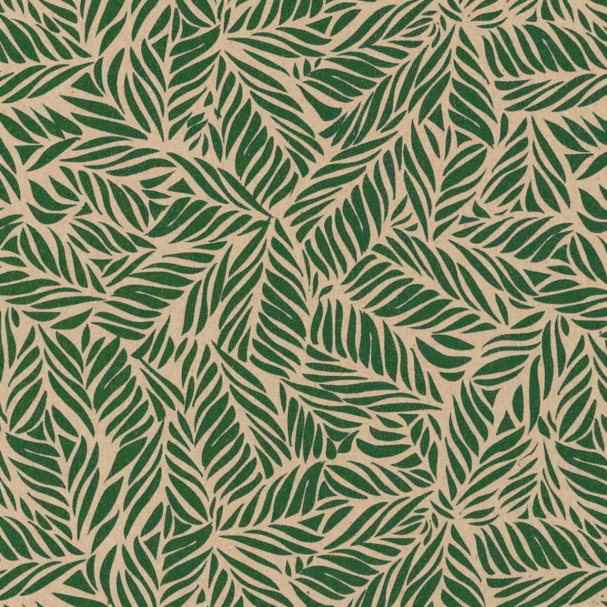 Papel De Regalo|Go Green - Envoltorio Para Regalo Ecológico>DecoWoerner Papel Kraft Reciclado Con Hojas De Palmera s - Rollo De Papel De Envolver De 50 M verde
