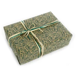 Papel De Regalo|Go Green - Envoltorio Para Regalo Ecológico>DecoWoerner Papel Kraft Reciclado Con Hojas De Palmera s - Rollo De Papel De Envolver De 50 M verde