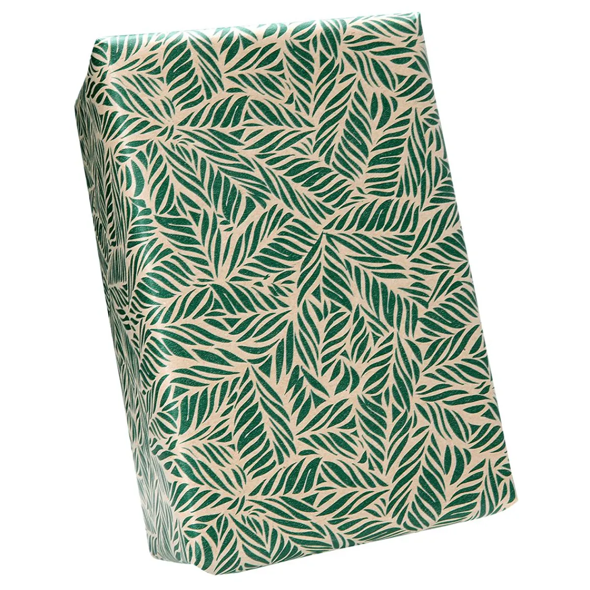 Papel De Regalo|Go Green - Envoltorio Para Regalo Ecológico>DecoWoerner Papel Kraft Reciclado Con Hojas De Palmera s - Rollo De Papel De Envolver De 50 M verde
