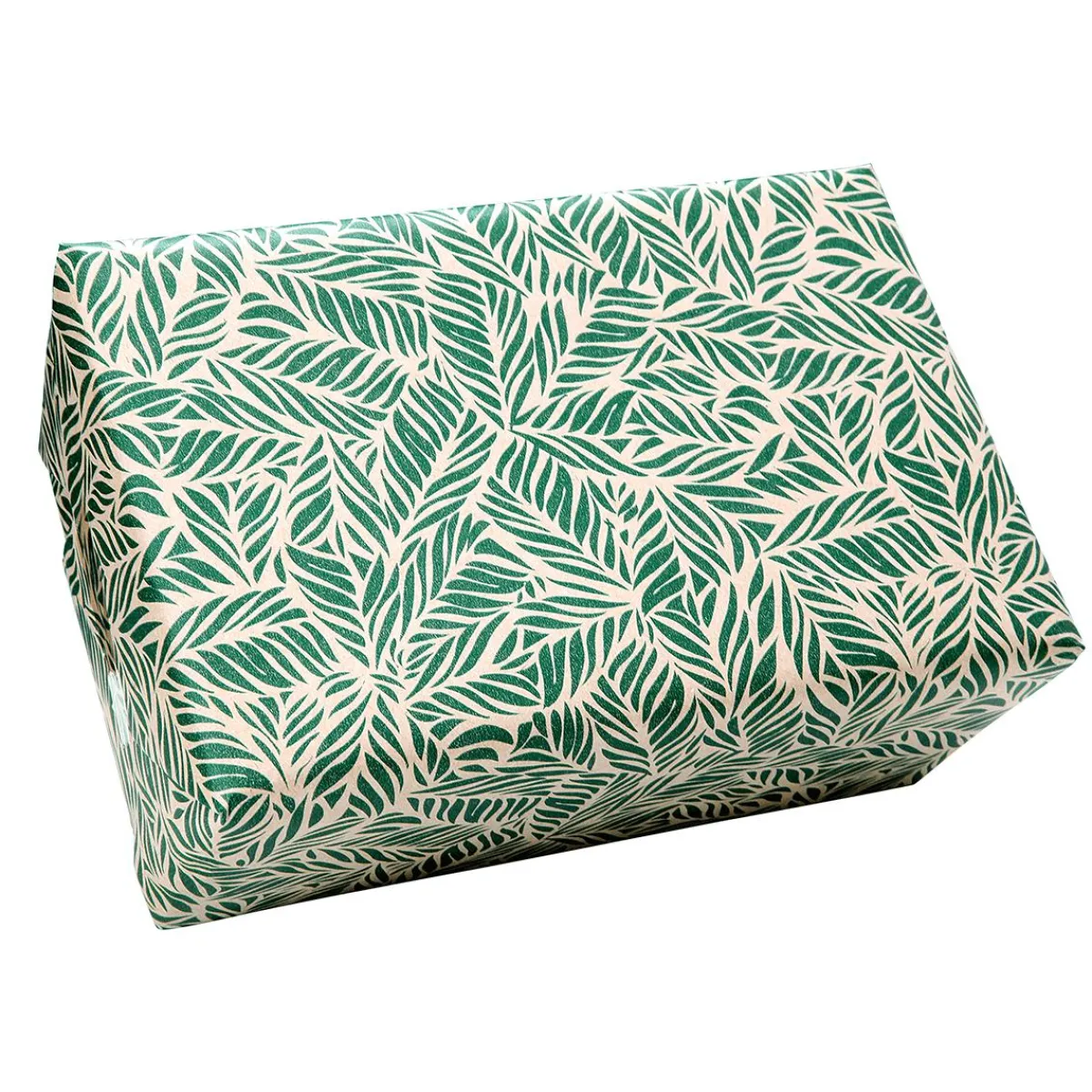 Papel De Regalo|Go Green - Envoltorio Para Regalo Ecológico>DecoWoerner Papel Kraft Reciclado Con Hojas De Palmera s - Rollo De Papel De Envolver De 50 M verde