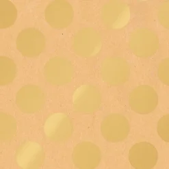 Papel De Regalo|Go Green - Envoltorio Para Regalo Ecológico>DecoWoerner Papel Kraft Reciclado Con Puntos Dorados - Bobina De Papel De Regalo Sostenible De 50 M oro