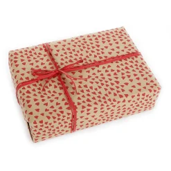 Papel De Regalo|Go Green - Envoltorio Para Regalo Ecológico>DecoWoerner Papel Kraft Reciclado Con Corazones s - Rollo De Papel De Envolver De 50 M rojo