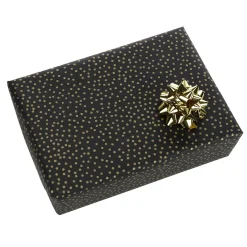 Papel De Regalo|Go Green - Envoltorio Para Regalo Ecológico>DecoWoerner Papel Kraft Reciclado Con Puntos Dorados, 50 Cm, 50 M negro