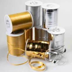Cintas De Regalo>DecoWoerner Paquete De Ofertas Cintas De Poliéster "Compre 8 Pague 6" Oro/plata multicolor