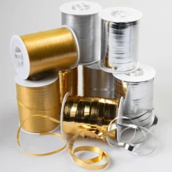 Cintas De Regalo>DecoWoerner Paquete De Ofertas Cintas De Poliéster "Compre 8 Pague 6" Oro/plata multicolor