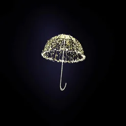 Luz Decorativa>DecoWoerner Paraguas XXL Light Object LED Dorado 200 Cm oro