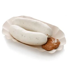 Decoración Temática|Platos Y Comida Rápida>DecoWoerner Pareja De Salchichas Blancas Con Mostaza blanco