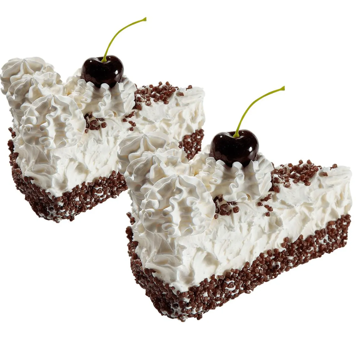 Pan Y Pastel>DecoWoerner Pastel Selva Negra 2 Piezas, Maniquí De Comida 12 Cm blanco