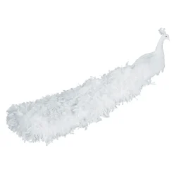 Decoración De Animales|Decoración Temática>DecoWoerner Pavo Real Decorativo, Longitud: 150 Cm blanco