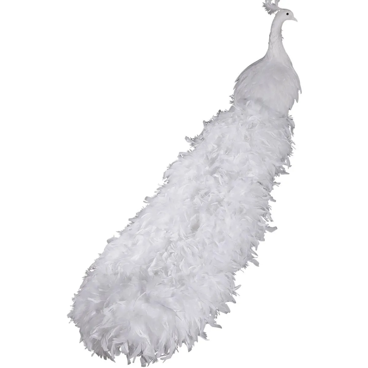 Decoración De Animales|Decoración Temática>DecoWoerner Pavo Real Decorativo, Longitud: 150 Cm blanco