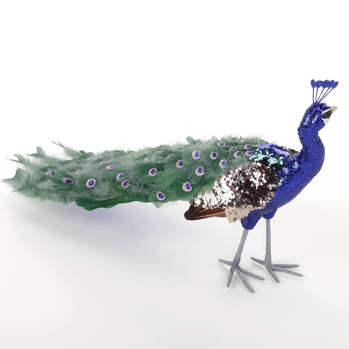 Decoración De Animales|Decoración De Primavera>DecoWoerner Pavo Real Decorativo, 80x20x40 Cm multicolor