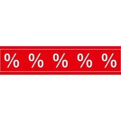 Material De Rebajas>DecoWoerner Pegatina Para Ventanas "Signo De Porcentaje" rojo